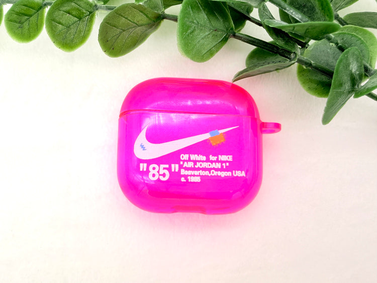 Nike OFF WHITE design Protective case with Lanyard for AirPods 4
(2024) Cyan