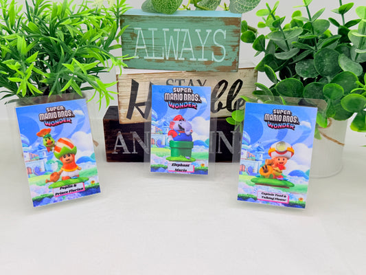 Super Mario Bros Wonder Amiibo Cards - Laminated Version