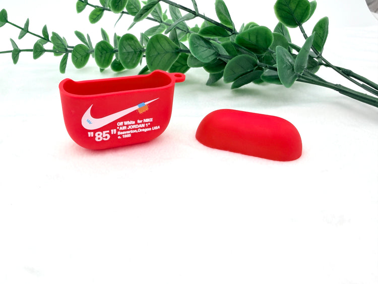 Nike OFF WHITE design Protective case with Lanyard for AirPods 4
(2024) Red