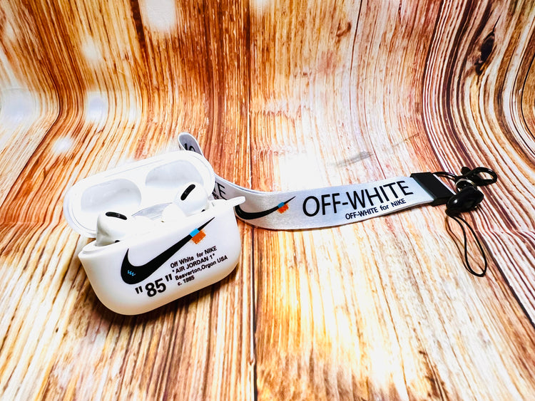 Nike OFF WHITE design Protective case for AirPods Pro-White