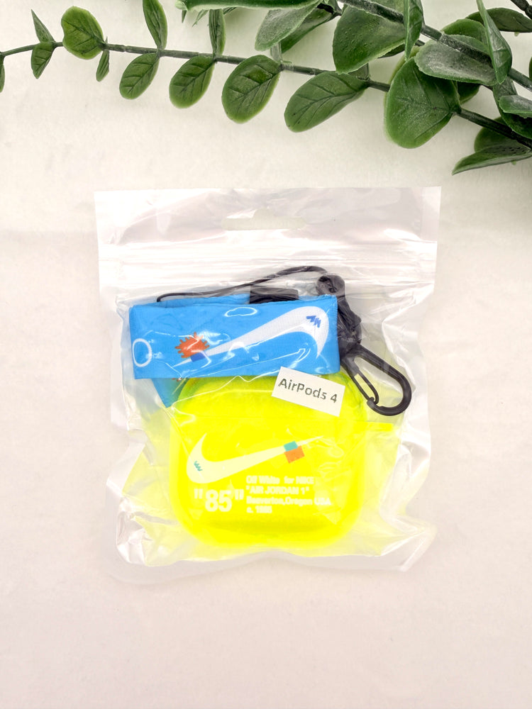 Nike OFF WHITE design Protective case for AirPods 4
(2024) Neon Yellow