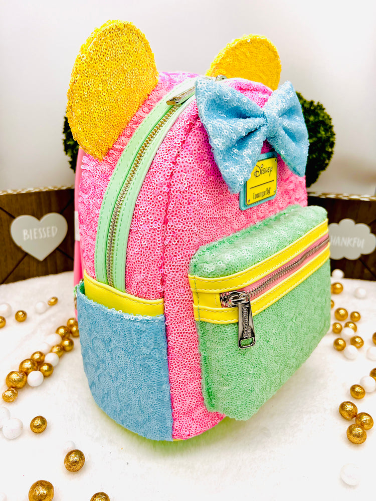 Limited Edition Exclusive - Minnie Mouse Pastel Sequin Mini Backpack