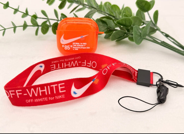 Nike OFF WHITE design Protective case for AirPods 4
(2024) Orange