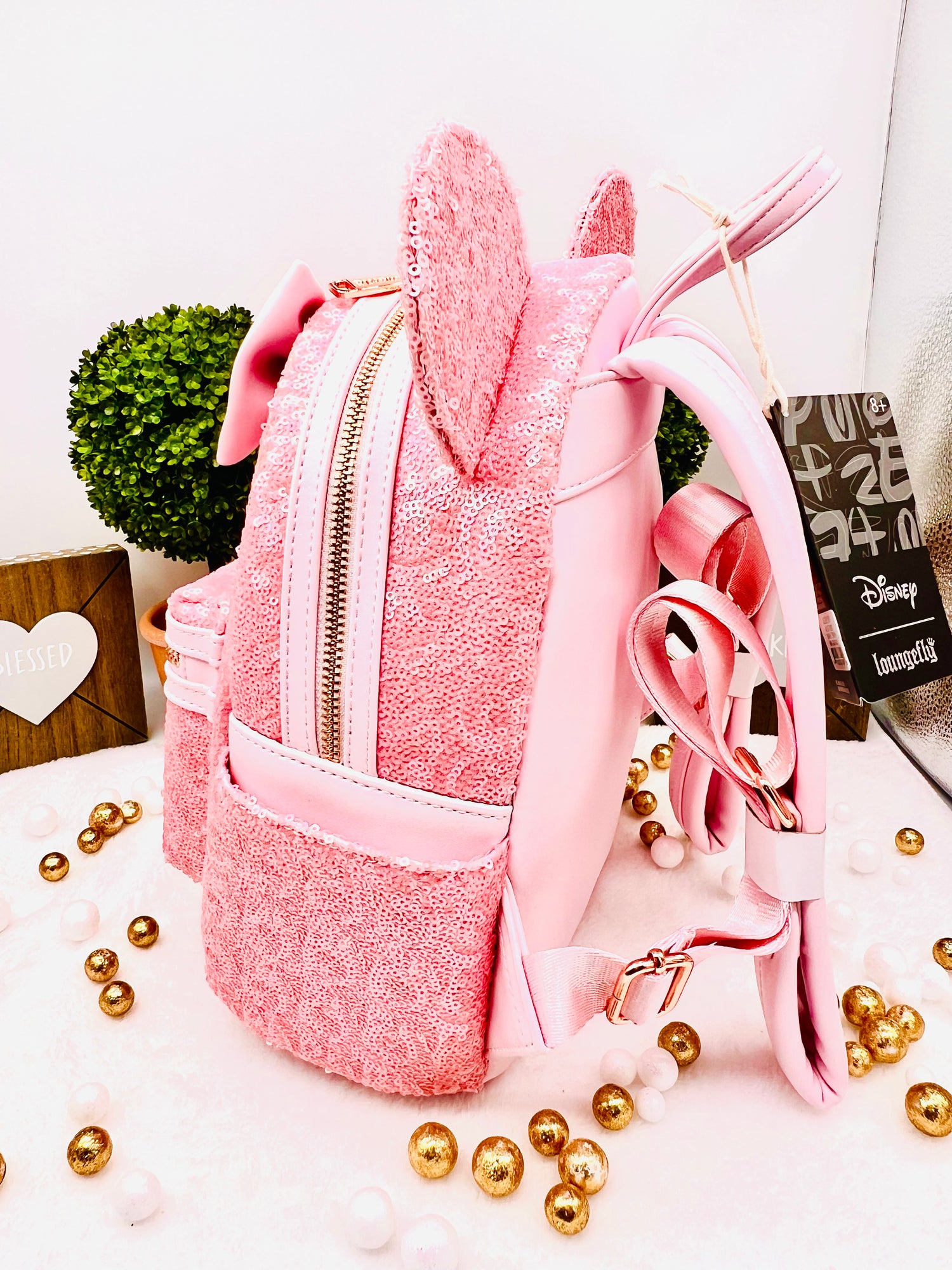 Loungefly Disney Minnie Cotton Candy Sequin Backpacking Backpack – Harmony Homes