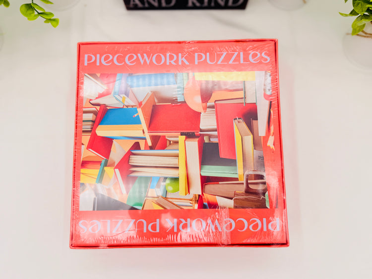 Piecework Puzzles Bookworm 500 Pieces Puzzle