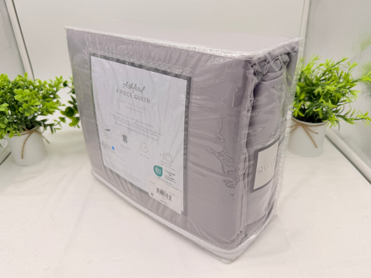 Macy’s Ashford Solid 1500 Thread Count 4 Pc. Sheet Set, Queen