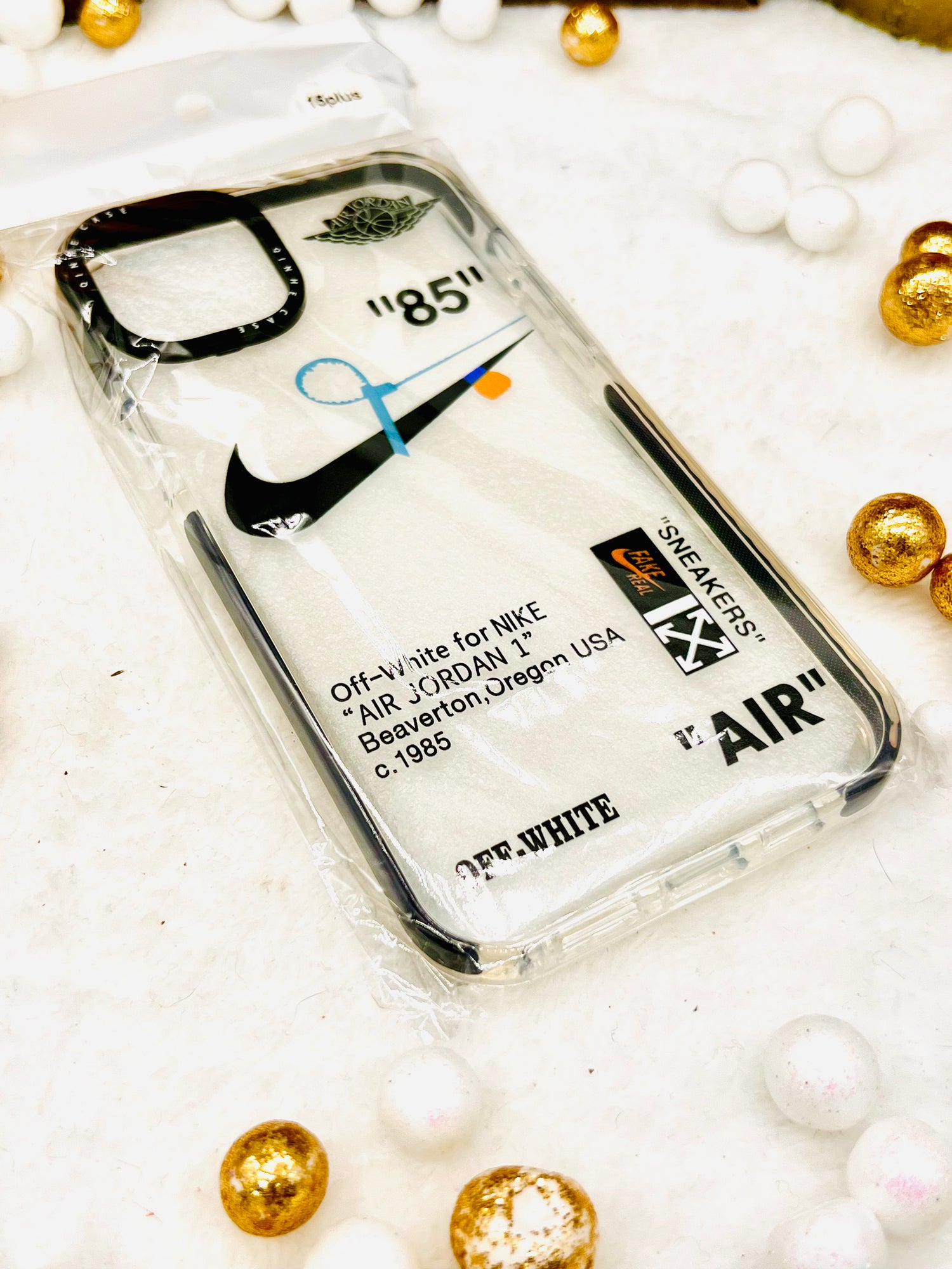 Nike OFF-WHITE clear protective phone case for iPhone 15 Plus- air Jor – Harmony Homes Nike OFF-WHITE clear protective phone case for iPhone 15 Plus- air Jor – Harmony Homes
