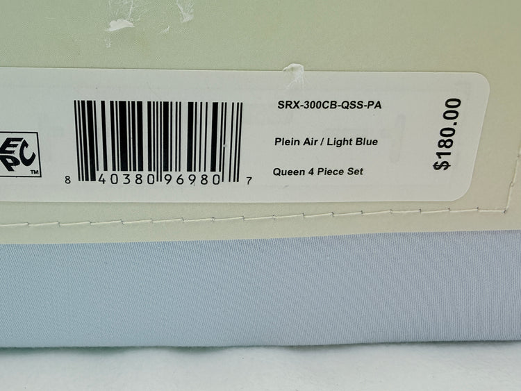 Sleep RX 300 Thread Count 4-pc Queen Sheet Set from Macys, Light Blue