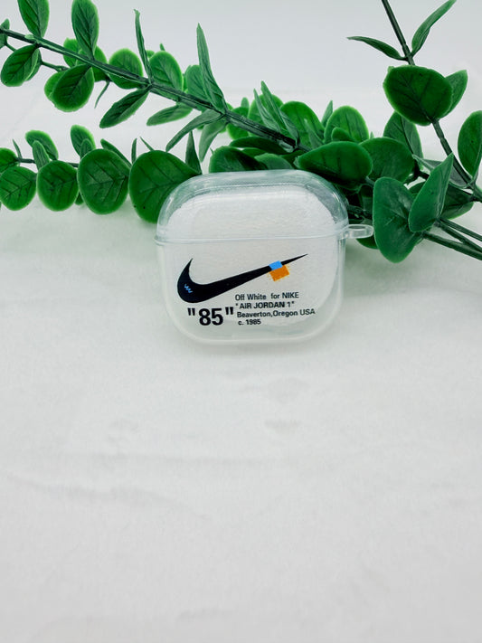 Nike OFF WHITE design Protective case with lanyard for AirPods 4
(2024) Clear