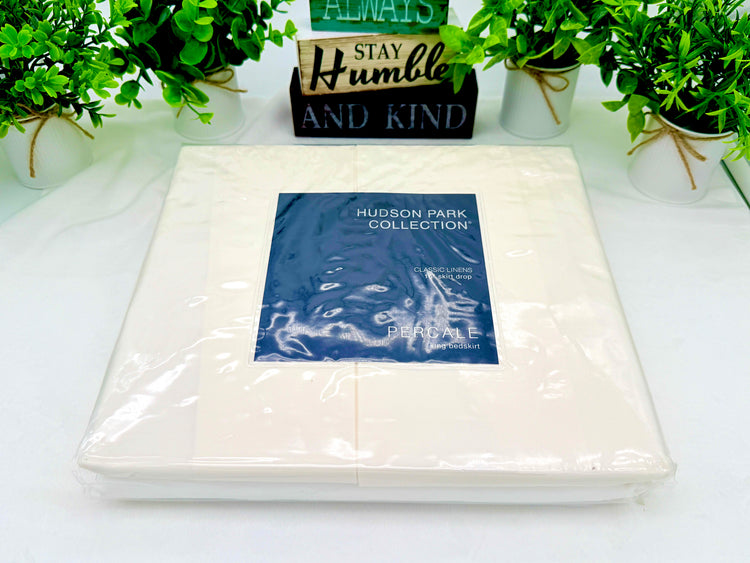 Bloomingdale’s Hudson Park Collection Percale King Bedskirt
