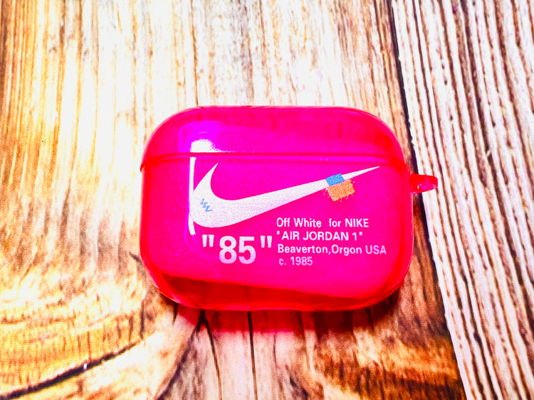 Nike OFF WHITE design Protective case for AirPods Pro- Pink