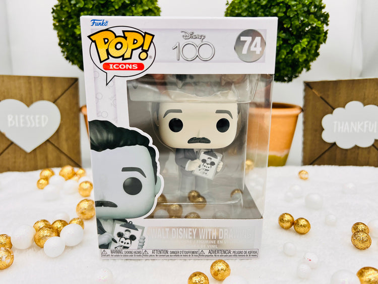 Funko Pop: Disney 100 Walt Disney With Drawing