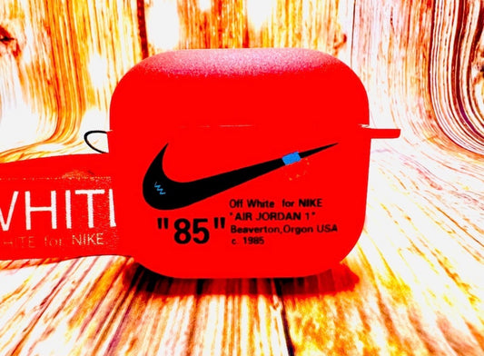 Nike OFF WHITE design Protective case for AirPods 3 (2021) Red