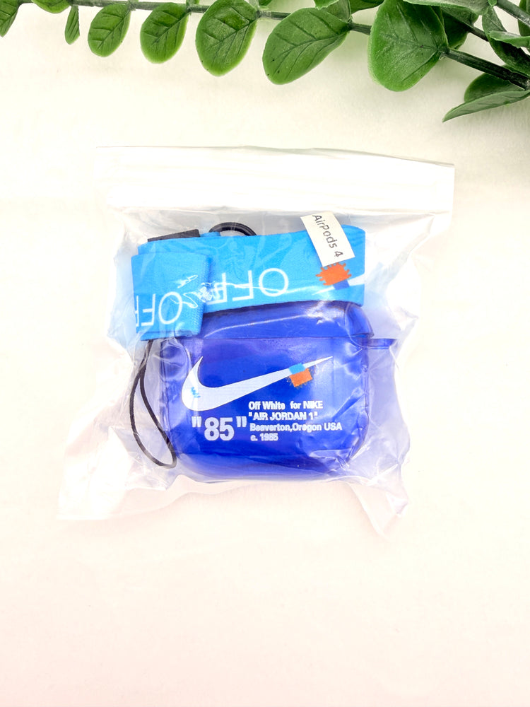 Nike OFF WHITE design Protective case for AirPods 4
(2024) Blue
