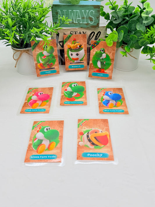 Yoshi and the Mysterious Book laminated amiibo cards
