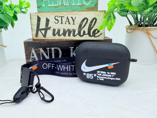 Nike OFF WHITE design Protective case for AirPods Pro 3 (2025) Matte Black
