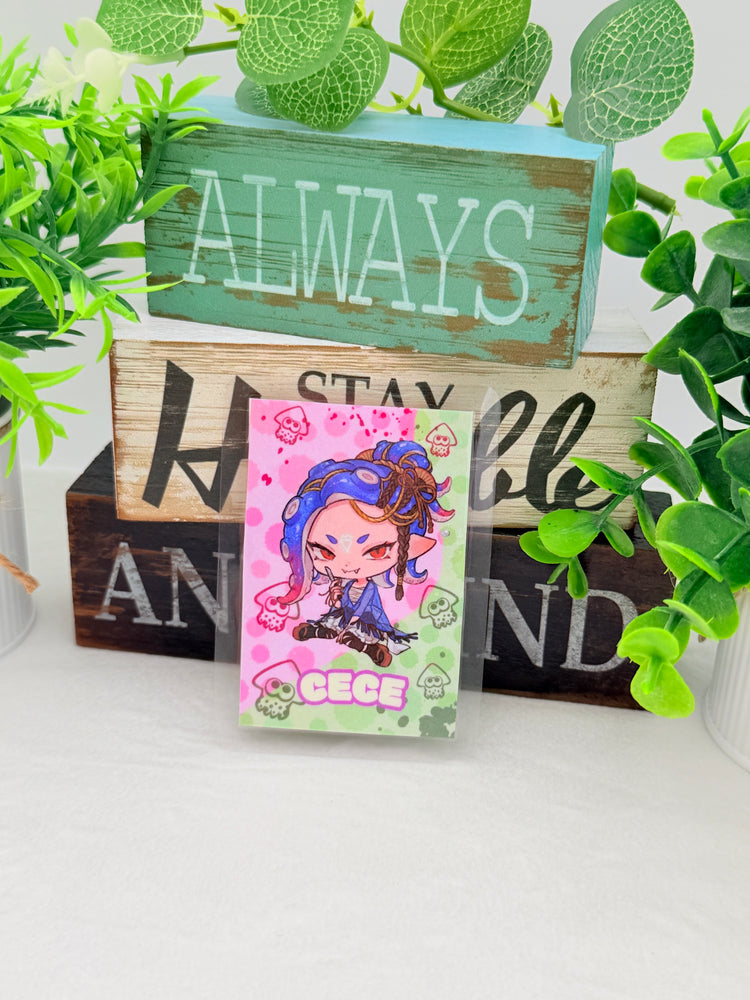 Animal Crossing and Splatoon, Legend of Zelda crossing Fan Art Amiibo Card - Laminated Version