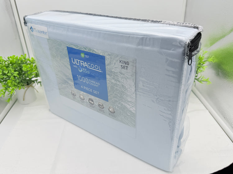 Ultra Cool High IQ Cool Comfort 1000-Threat Count  4-Pc. Sheet Set- King