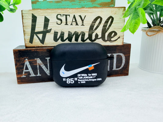 Nike OFF WHITE design Protective case for AirPods Pro 3 (2025) Matte Black