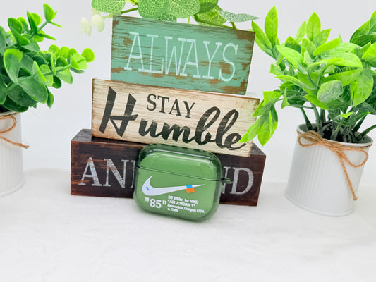 Nike OFF WHITE design Protective case for AirPods Pro 3 (2025) Glossy Olive