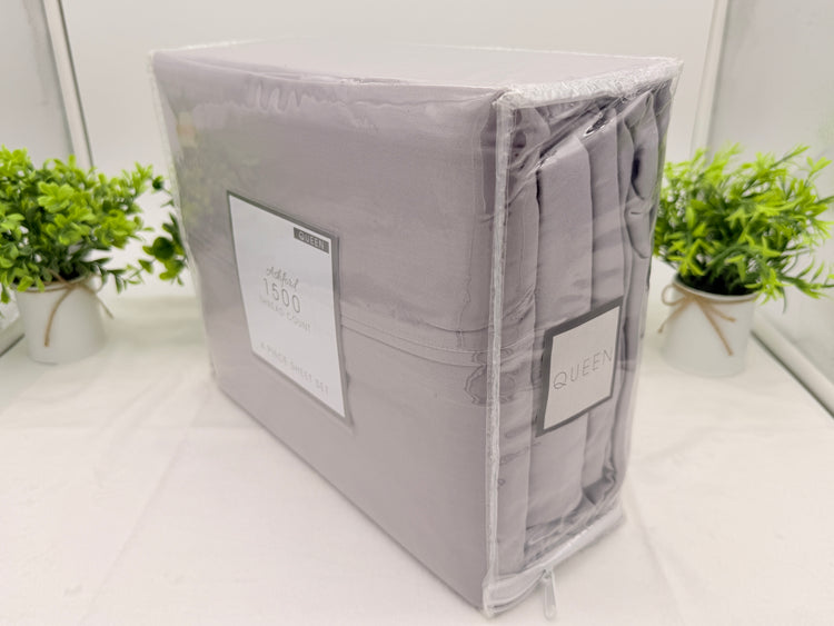 Macy’s Ashford Solid 1500 Thread Count 4 Pc. Sheet Set, Queen