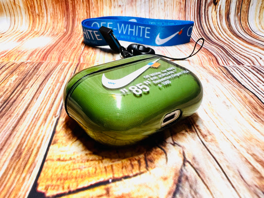 Nike OFF WHITE design Protective case for AirPods Pro(2019)-Olive Green