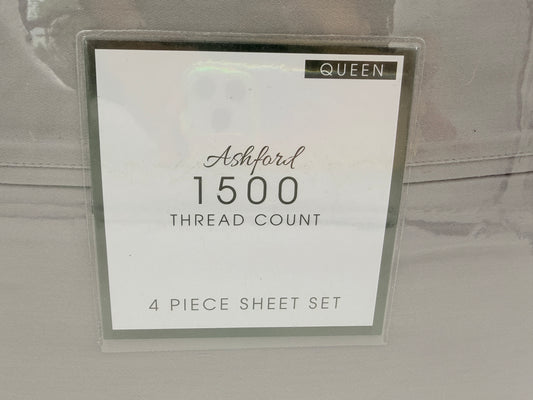 Macy’s Ashford Solid 1500 Thread Count 4 Pc. Sheet Set, Queen
