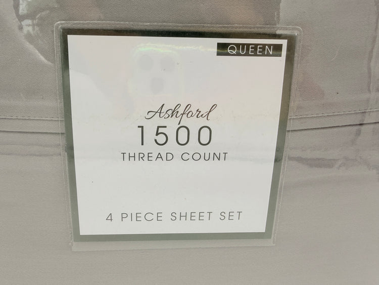 Macy’s Ashford Solid 1500 Thread Count 4 Pc. Sheet Set, Queen
