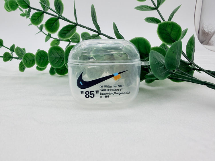 Nike OFF WHITE design Protective case with lanyard for AirPods 4
(2024) Clear