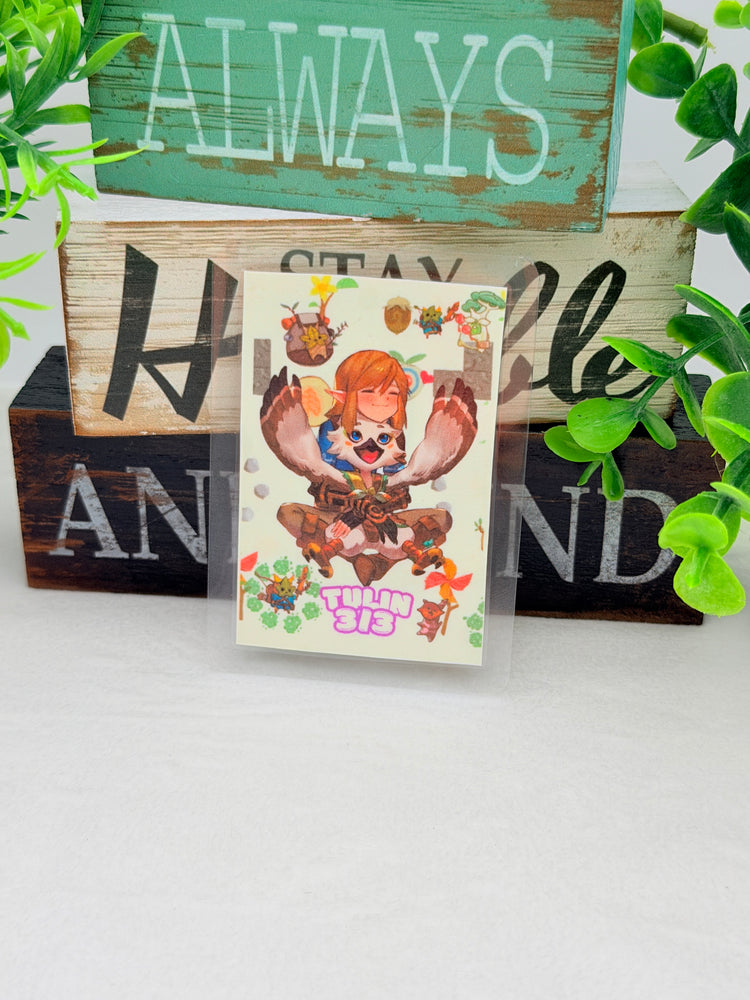 Animal Crossing and Splatoon, Legend of Zelda crossing Fan Art Amiibo Card - Laminated Version