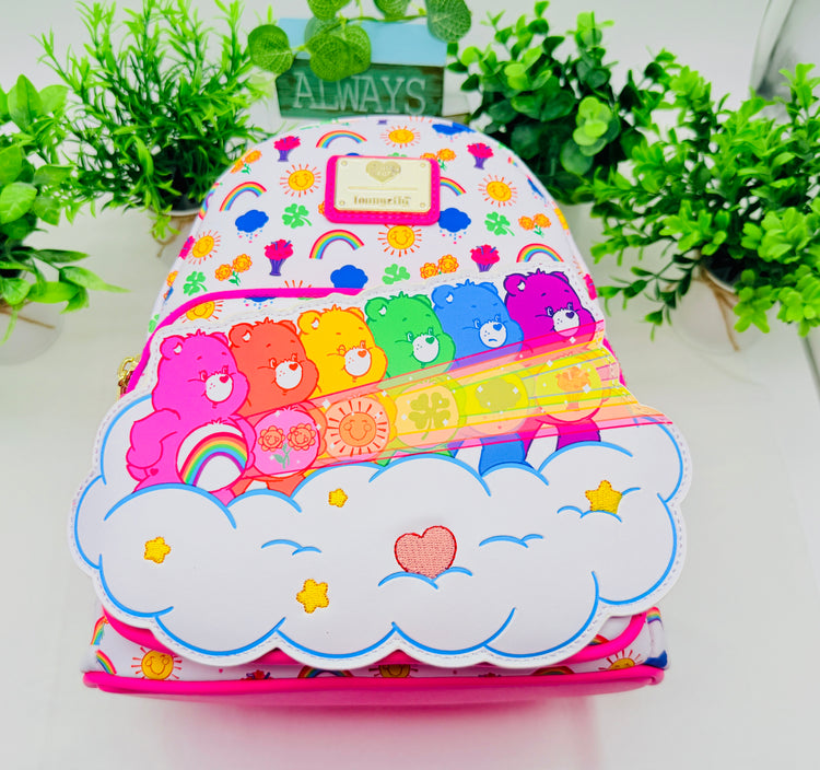 Loungefly Care Bears Stare Rainbow Mini Backpack