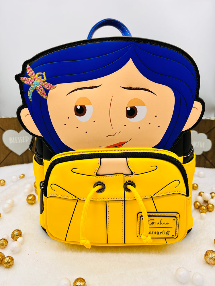 Loungefly Coraline Raincoat Cosplay Mini Backpack