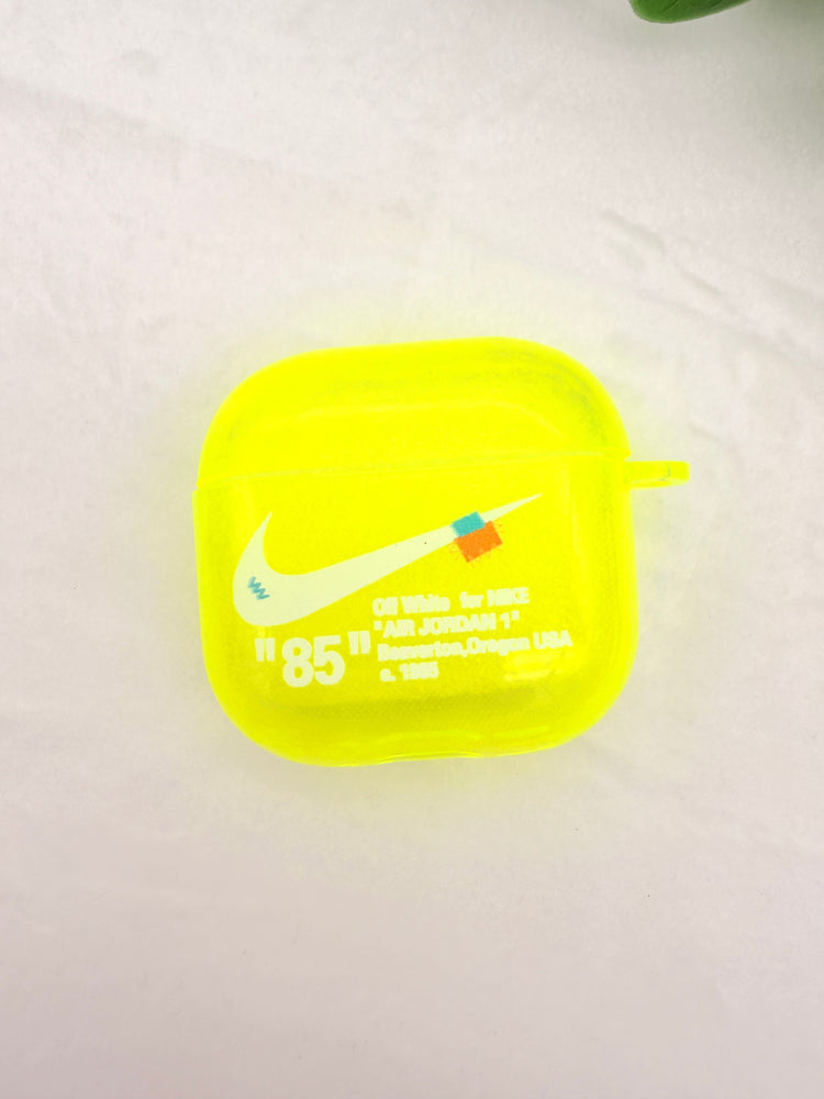 Nike OFF WHITE design Protective case for AirPods 4
(2024) Neon Yellow