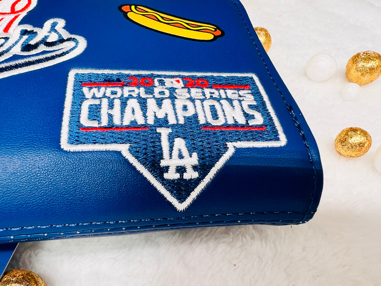 MLB LA Dodgers Patches Zip Around Wallet