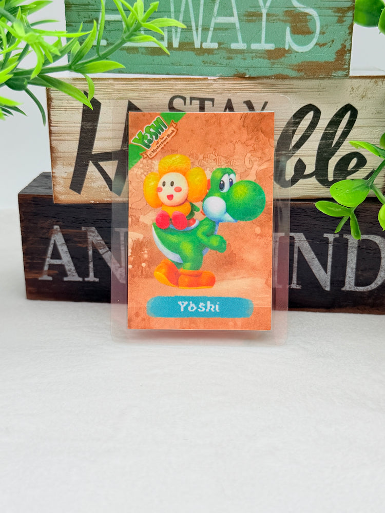 Yoshi and the Mysterious Book laminated amiibo cards