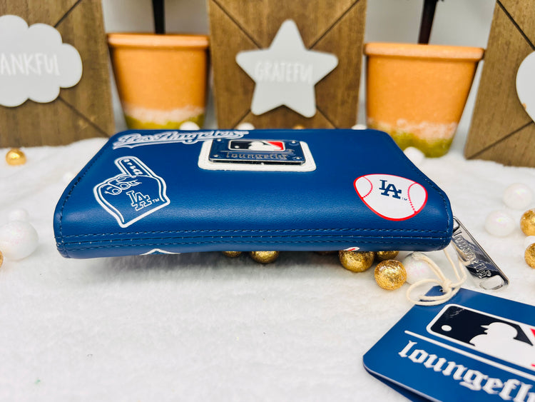 MLB LA Dodgers Patches Zip Around Wallet