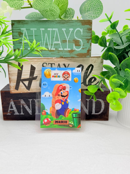 My Mario Wooden Blocks Laminated Amiibo Cards