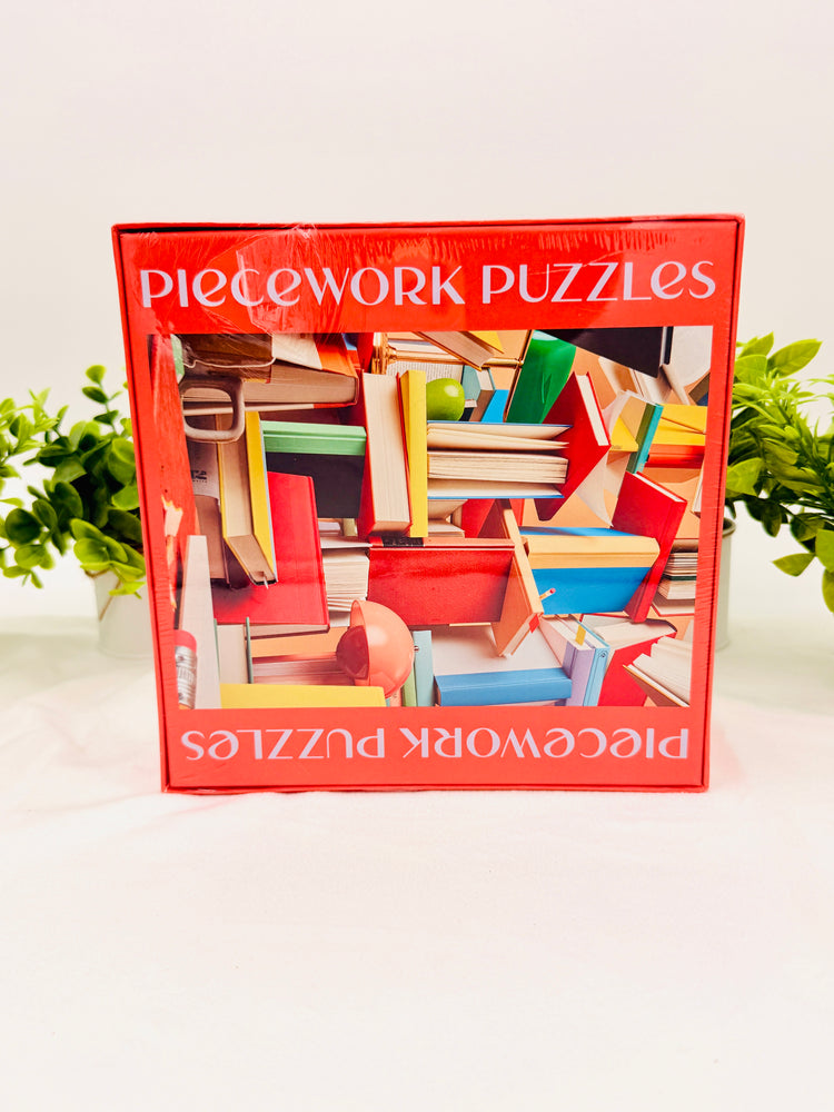 Piecework Puzzles Bookworm 500 Pieces Puzzle