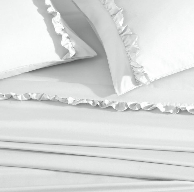 Swift Home Elegant Ruffle Hem 3-pc Twin Sheet Set