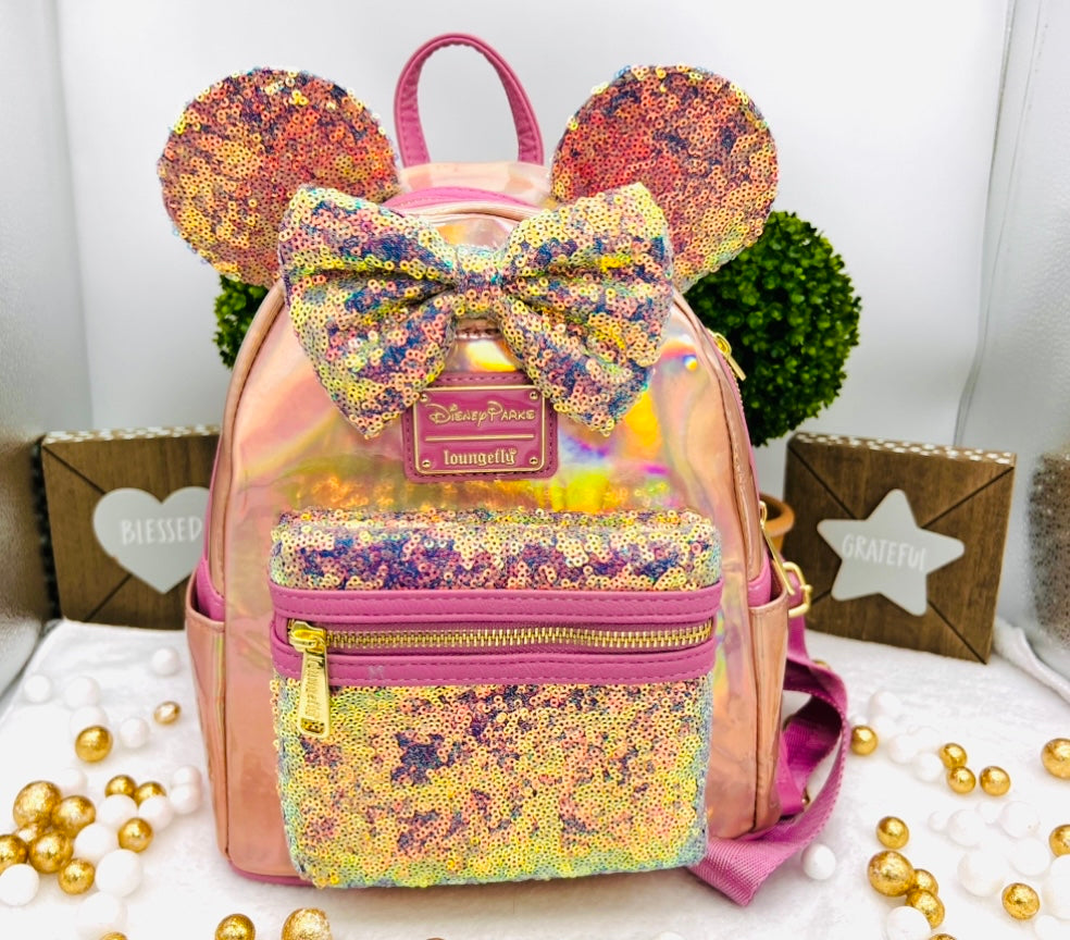 earidescent mini backpack Loungefly Minnie Mouse Earidescent Mini Backpack
