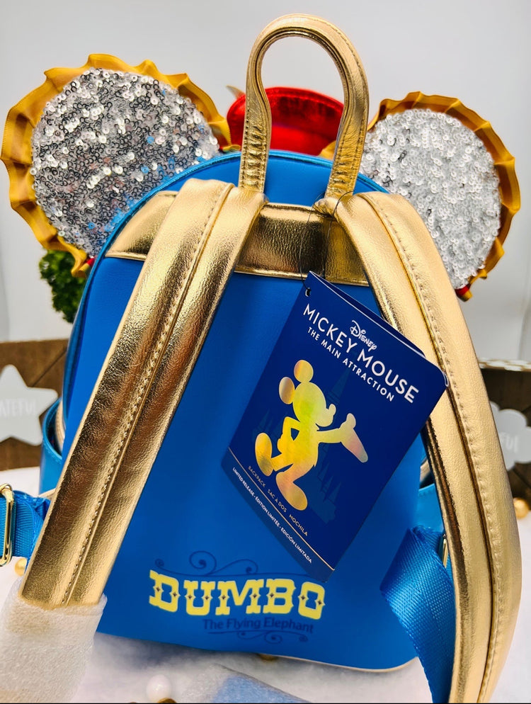 Loungefly Disney Dumbo Main Attraction mini Backpack + Ears