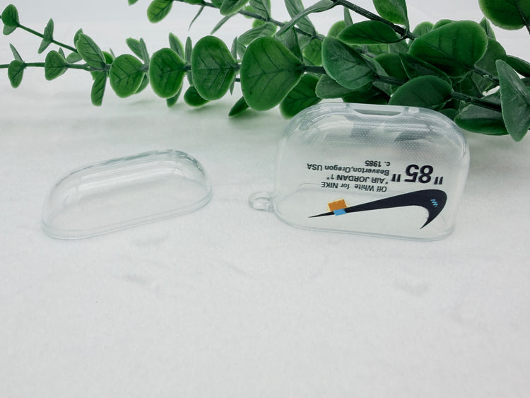 Nike OFF WHITE design Protective case with lanyard for AirPods 4
(2024) Clear