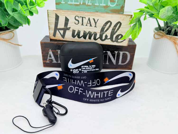 Nike OFF WHITE design Protective case for AirPods Pro 3 (2025) Matte Black