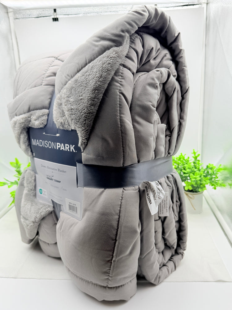 Madison Park Coleman Plush HeiQ Smart Temperature Down Alternative Blanket, King