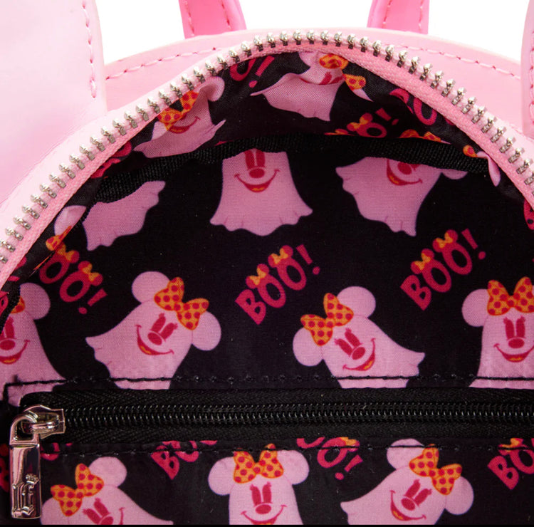 Loungefly Pastel Ghost Minnie Mouse Glow In The Dark Backpack