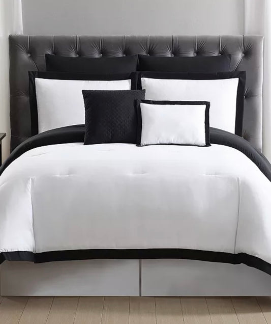 Truly Soft Everyday Hotel Border 7-Pc. Duvet Cover Set, Full/Queen