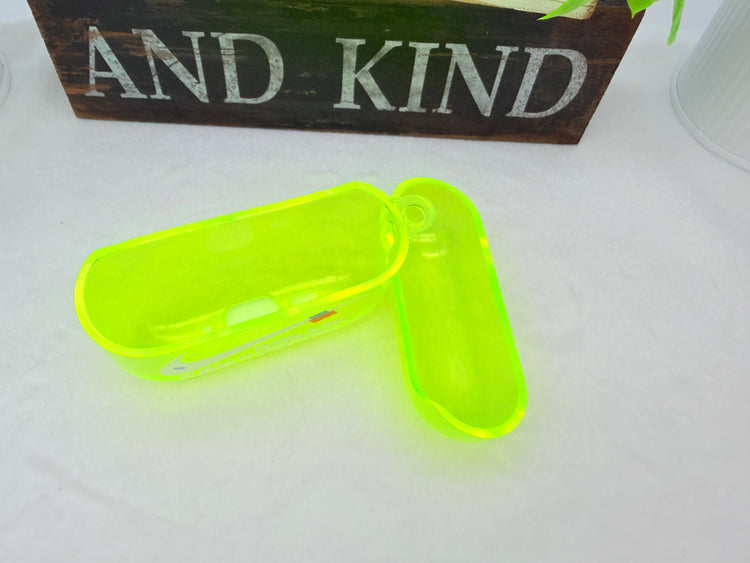 Nike OFF WHITE design Protective case for AirPods Pro 3 (2025) Neon Yellow