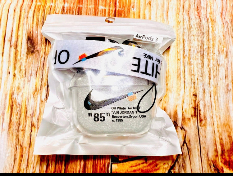 Nike OFF WHITE design Protective case for AirPods 3 (2021) Clear