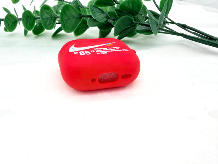 Nike OFF WHITE design Protective case with Lanyard for AirPods 4
(2024) Red