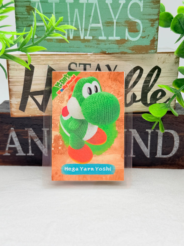 Yoshi and the Mysterious Book laminated amiibo cards